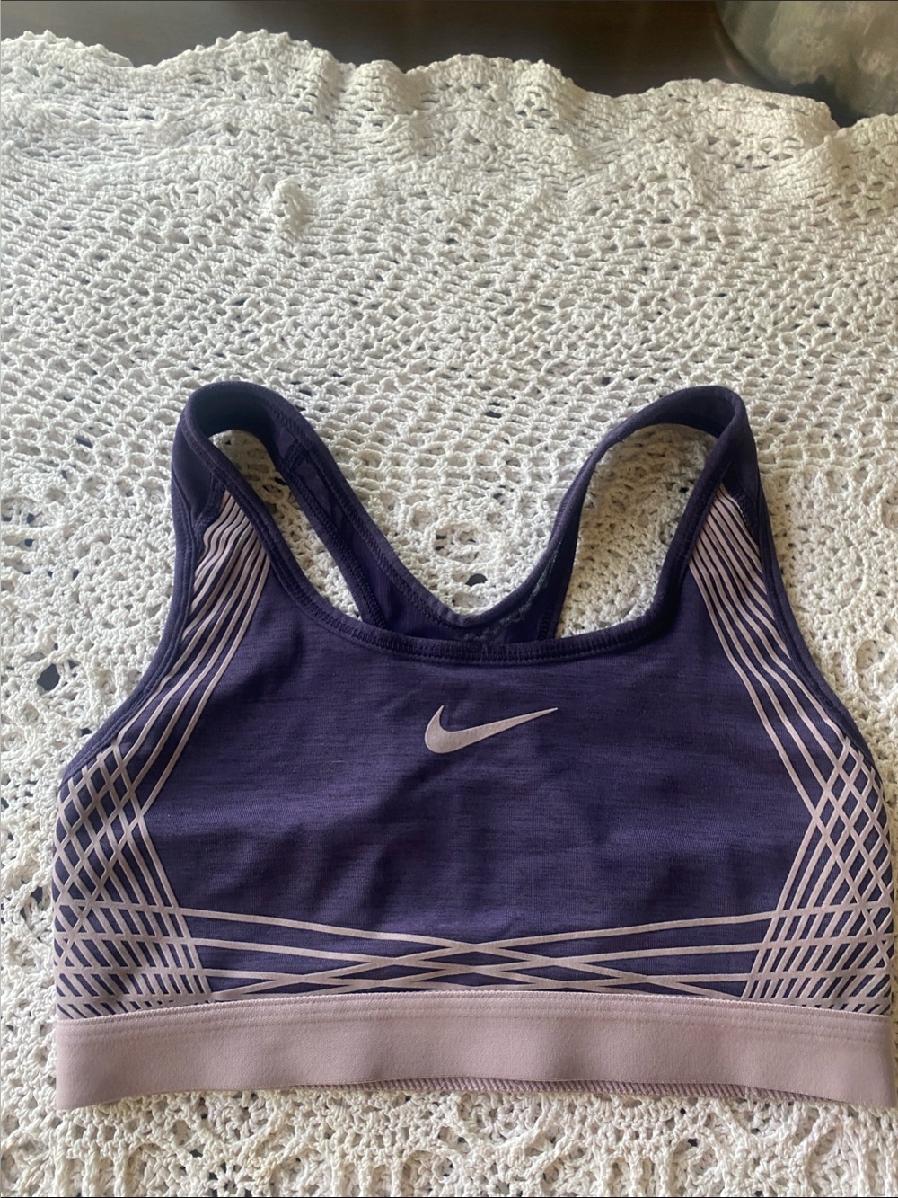 Nike Dark Purple & Lilac Racerback Sports Bra Size S